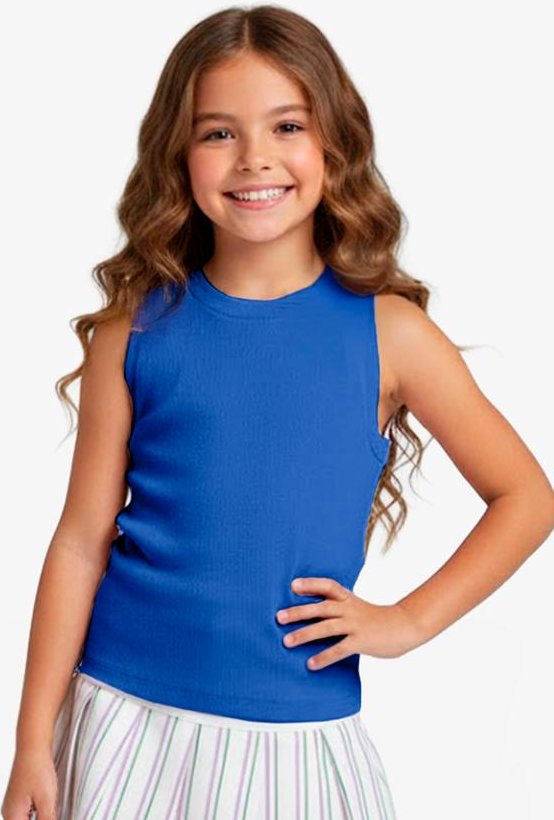 Imagem principal Regata Básica Infantil Lisa Soletex Azul Rovitex Rovitex