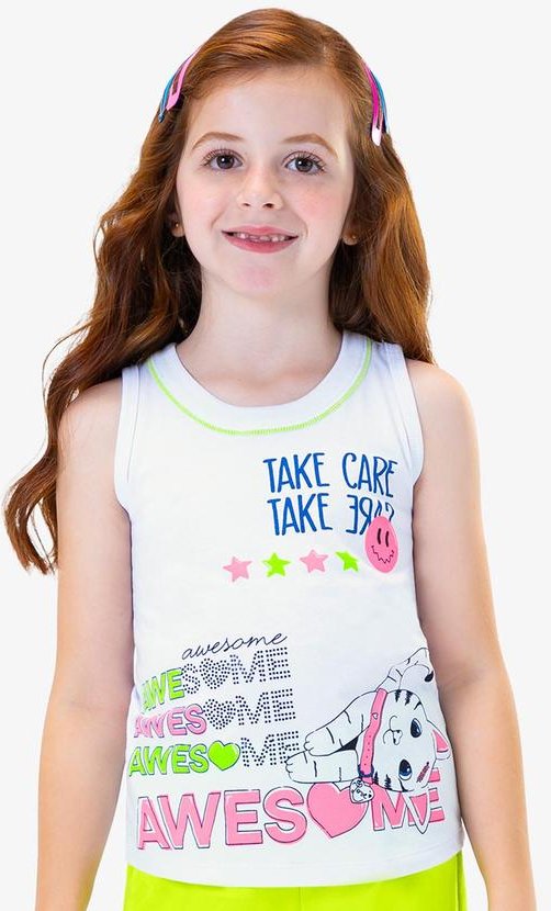 Imagem principal Regata Infantil Menina Branco Lilica Ripilica Lilica Ripilica