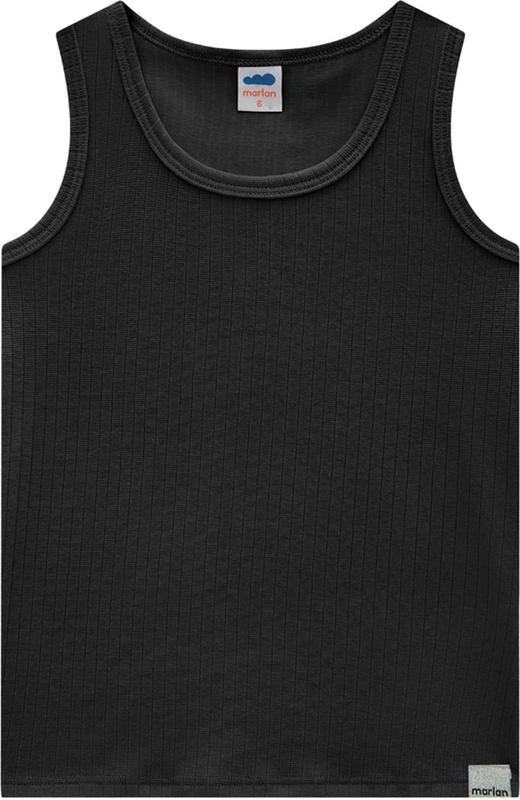 Imagem principal Regata Menina em Canelado Pa Preto Marlan Marlan