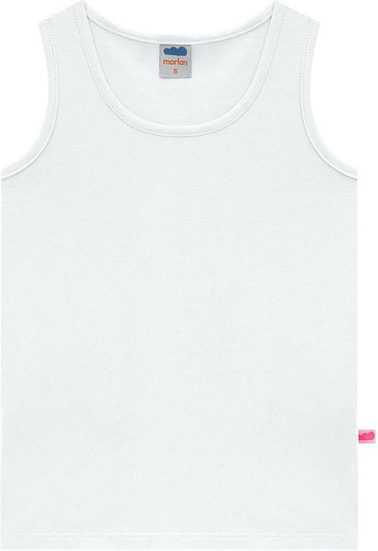 Imagem principal Regata Menina em Cotton Penteado Branco Marlan Marlan