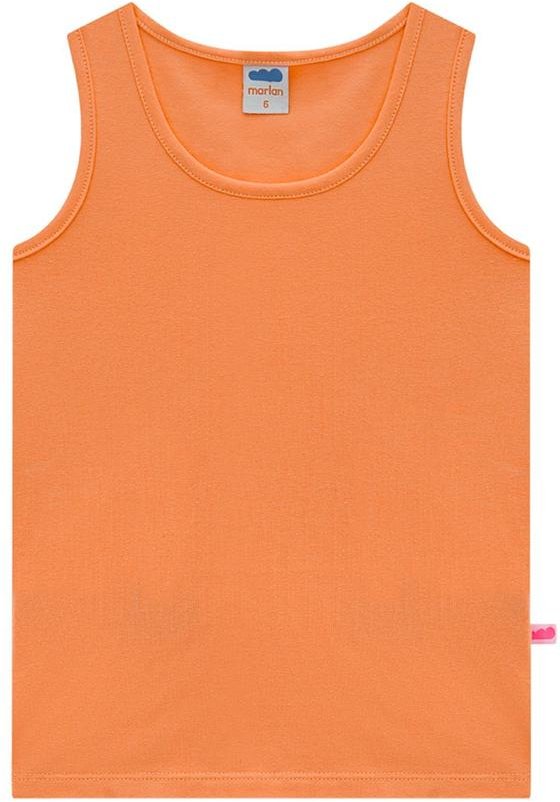 Imagem principal Regata Menina em Cotton Penteado Laranja Marlan Marlan