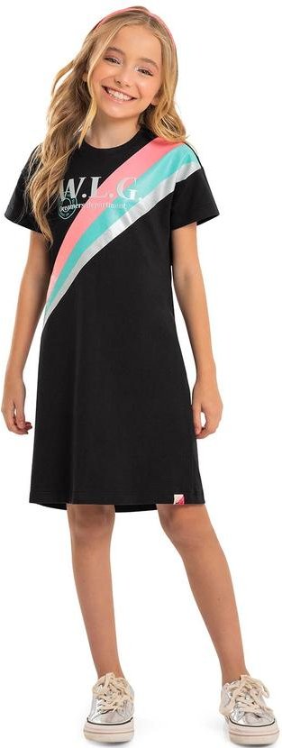 Imagem principal Vestido Juvenil em Cotton Preto Gloss Gloss