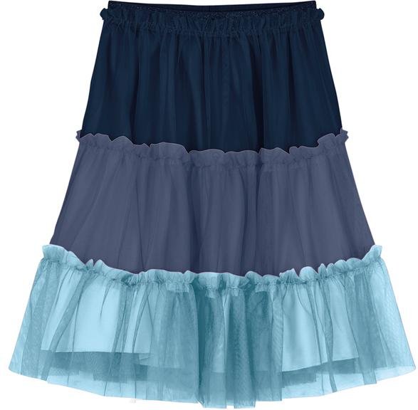 Imagem principal Saia Midi Infantil de Tule com Babados Azul Trick Nick Trick Nick