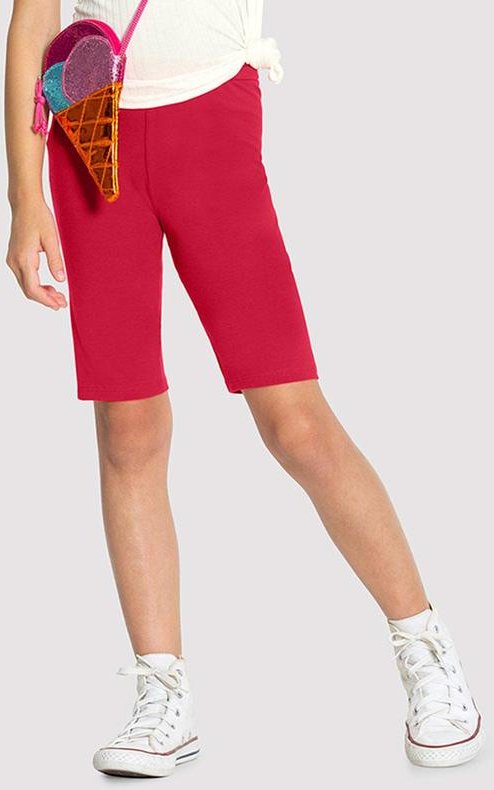 Bermuda Ciclista em Malha Básica Vermelho