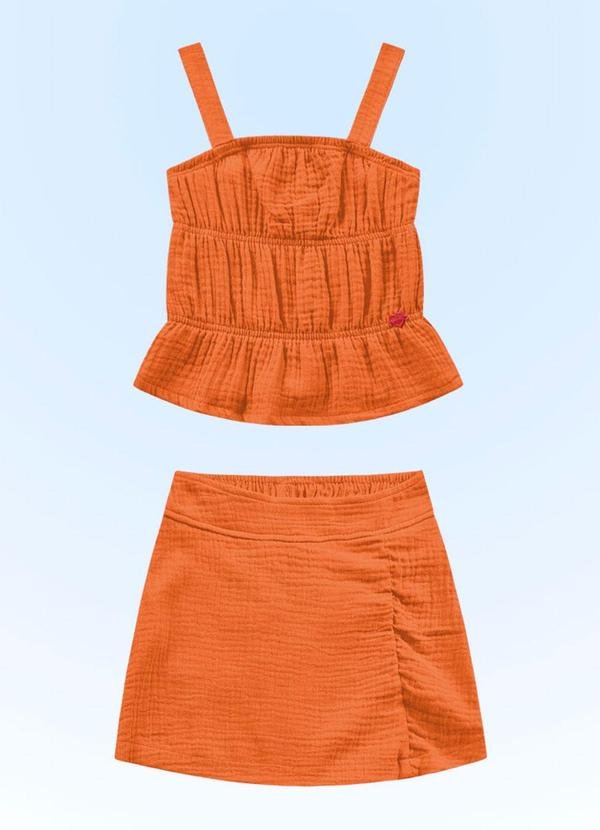 Imagem principal Conjunto Regata/Short Saia Laranja Fakini Kids Fakini Kids