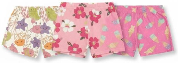 Imagem principal Kit Infantil Menina com 3 Shorts Sortidos Brandili Brandili