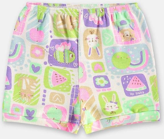 Short Bebê Menina em Suedine Branco