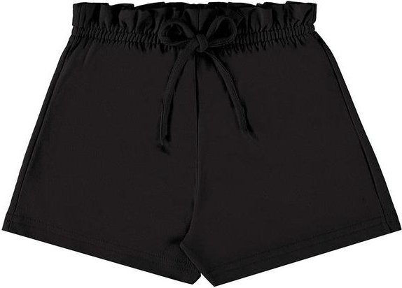 Short Infantil em Moletom Preto