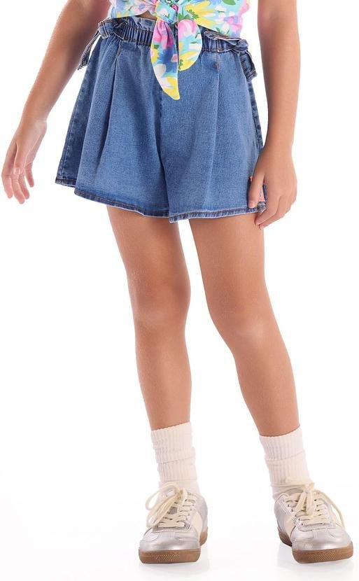 Imagem principal Short Infantil Feminino Jeans Elastano Quimby Azul Quimby