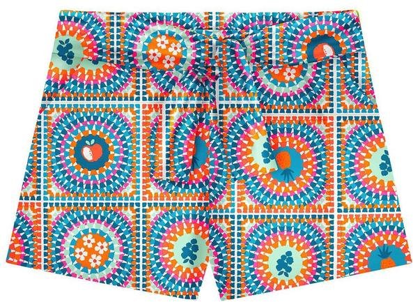 Imagem principal Short Infantil Menina Geométrico Azul Nanai Nanai
