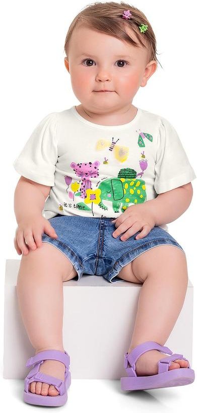 Imagem principal Short Jeans para Bebê Menina Azul Quimby Quimby