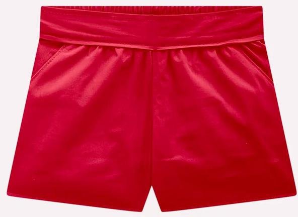 Imagem principal Short Menina em Tricoline Milon Vermelho Milon