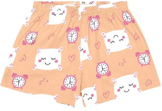 Imagem principal Short Pijama Infantil Menina Estampado Laranja Kyly Kyly