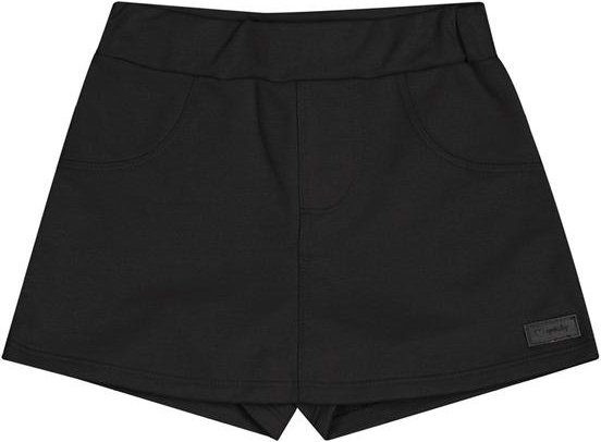 Imagem principal Short-Saia Infantil em Moletom Preto Quimby Quimby