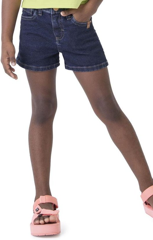 Shorts Azul Escuro Comfort Jeans Menina