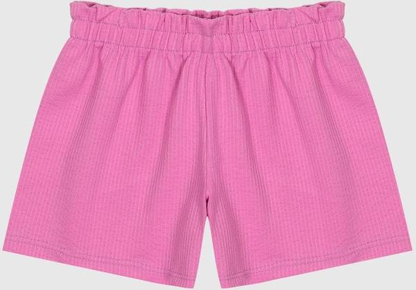 Shorts Clochard em Malha Trabalhada Rosa Claro