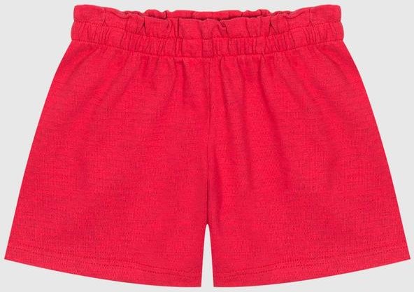 Shorts Clochard em Malha Trabalhada Vermelho