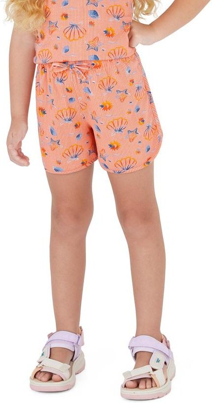 Shorts Fundo do Mar em Malha Laranja Claro
