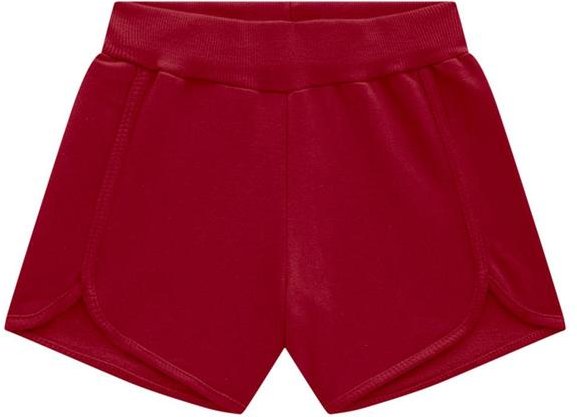 Shorts Infantil em Moletinho Vermelho