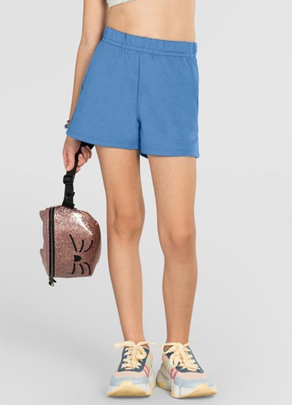 Imagem principal Shorts Infantil Menina em Moletinho Azul Brandili Brandili