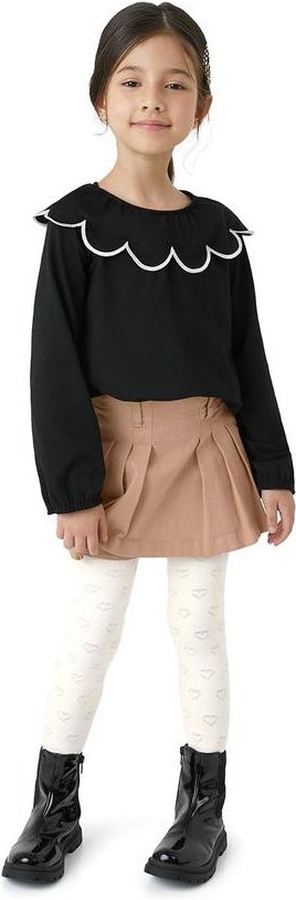 Imagem principal Shorts Saia com Pregas Menina Bege Carinhoso Carinhoso