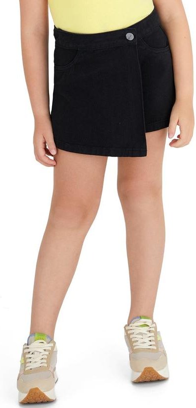 Imagem principal Shorts Saia Evasê em Sarja Preto Malwee Kids Malwee Kids