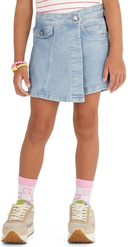 Imagem principal Shorts Saia Evasê Jeans Azul Claro Malwee Kids Malwee Kids