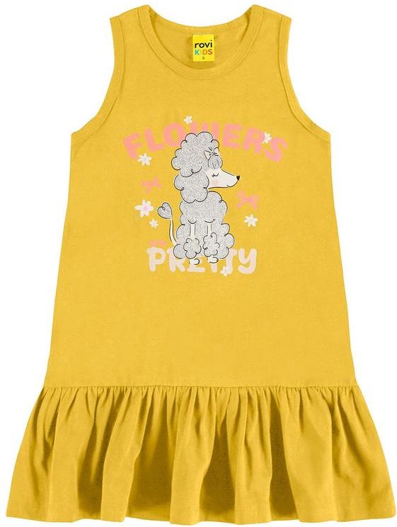 Vestido em Meia Malha Amarelo