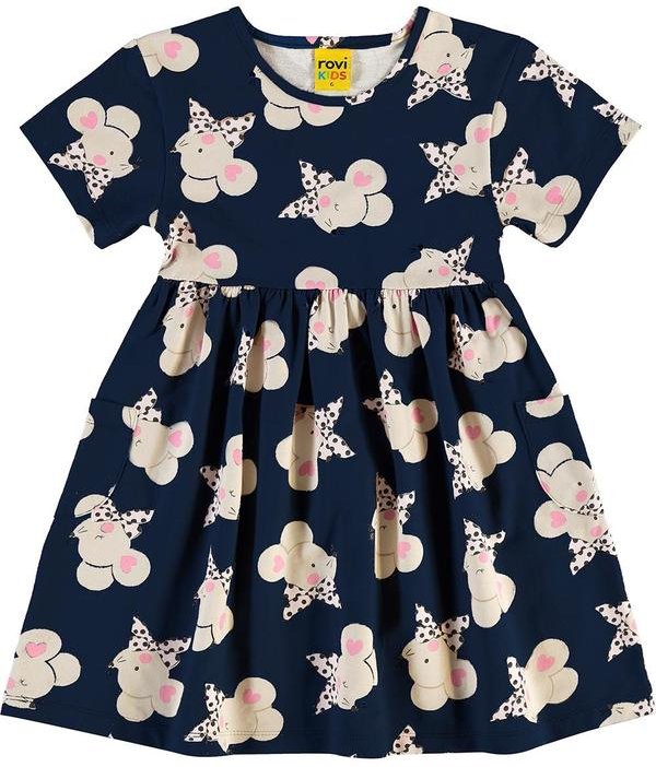 Imagem principal Vestido em Meia Malha Azul Rovi Kids Rovi Kids