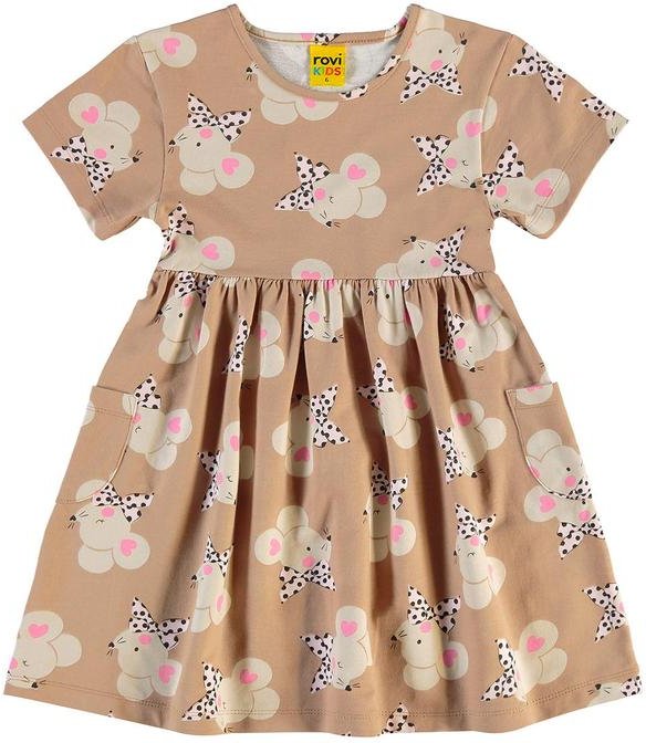 Imagem principal Vestido em Meia Malha Marrom Rovi Kids Rovi Kids