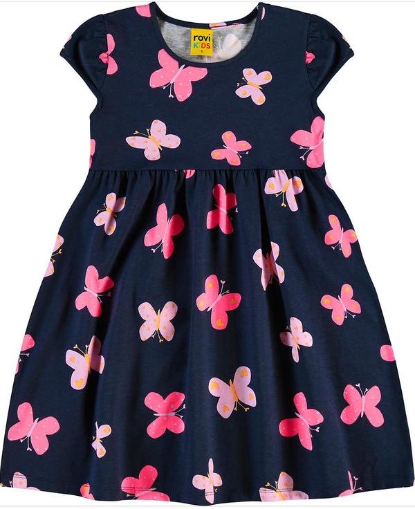 Imagem principal Vestido Feminino Meia Malha Azul Rovi Kids Rovi Kids
