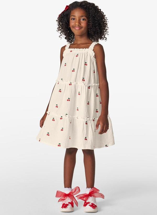 Imagem principal Vestido Infantil em Gaze Bordada Bege Trick Nick Trick Nick