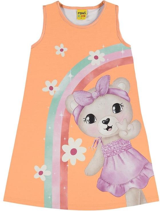 Vestido Poly Touch Meia Malha Laranja