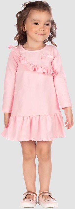 Imagem principal Vestido Babados e Bolinha com Laço Rosa Turminha Turminha