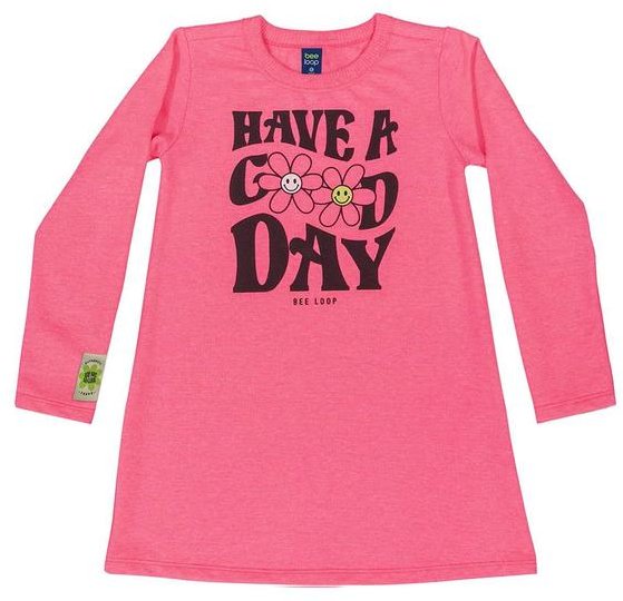 Imagem principal Vestido de Manga Longa Infantil Rosa Bee Loop Bee Loop