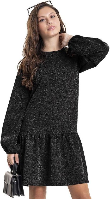 Imagem principal Vestido em Malha com Lurex Juvenil Preto Gloss Gloss