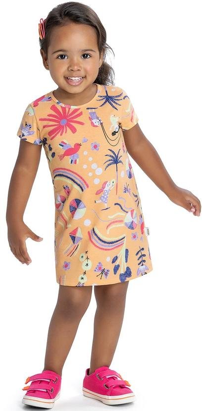 Imagem principal Vestido Feminino Infantil Laranja Elian Elian