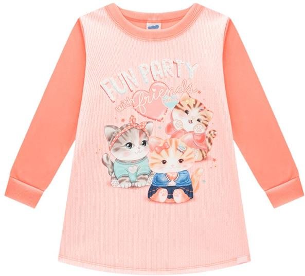 Imagem principal Vestido Infantil em Malha Sport Felpada Rosa Marlan Marlan