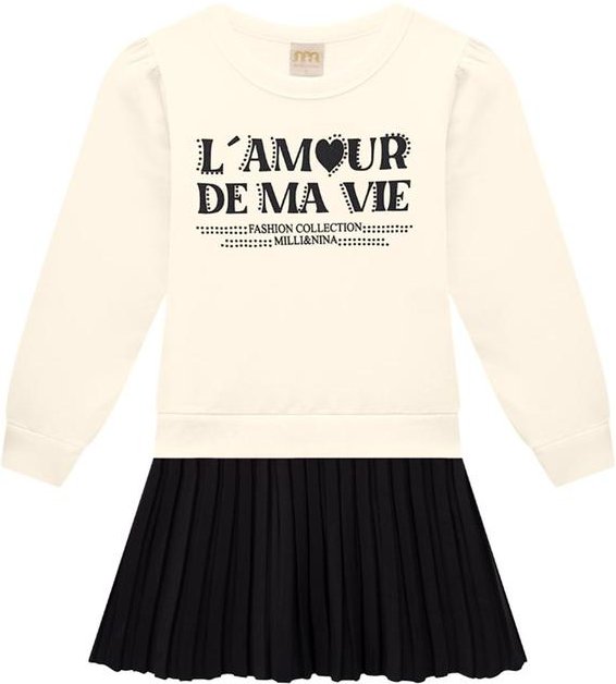 Imagem principal Vestido Infantil em Molecotton e Cirre Bege Milli E Nina Milli E Nina