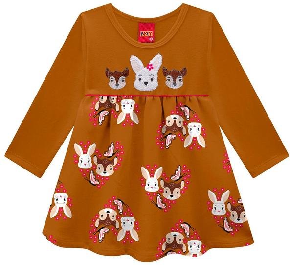 Imagem principal Vestido Infantil Menina Bordado Amarelo Kyly Kyly