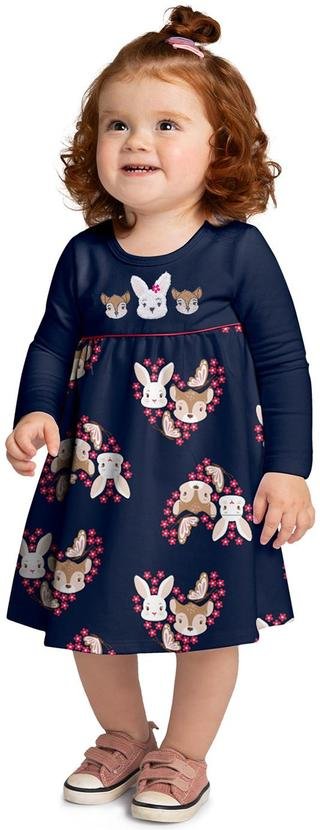 Imagem principal Vestido Infantil Menina Bordado Azul Kyly Kyly