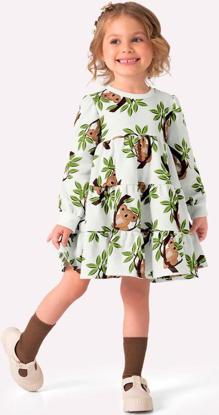 Imagem principal Vestido Infantil Menina Coalas Off White Nanai Nanai