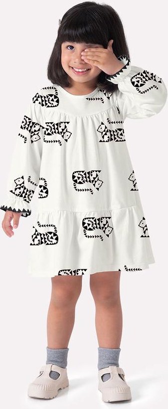 Imagem principal Vestido Infantil Menina em Algodão Off White