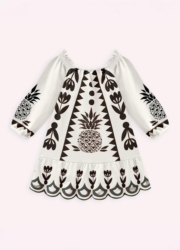 Imagem principal Vestido Infantil Menina em Cotton Off White Nanai Nanai