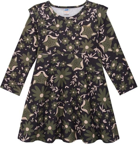 Imagem principal Vestido Infantil Molecotton Dark Florest Preto Marlan Marlan