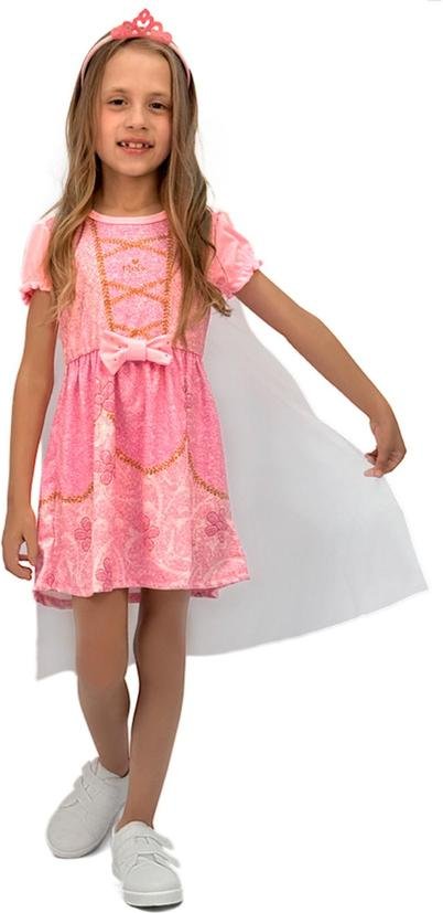 Imagem principal Vestido Infantil Princesa em New Tech Rosa Marlan Marlan