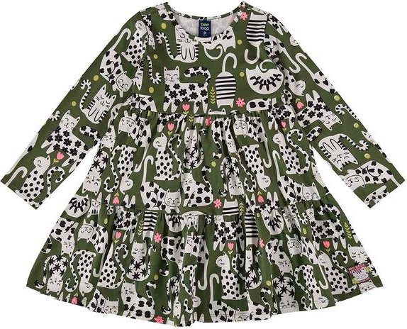 Imagem principal Vestido Manga Longa de Gatinho Verde Bee Loop Bee Loop