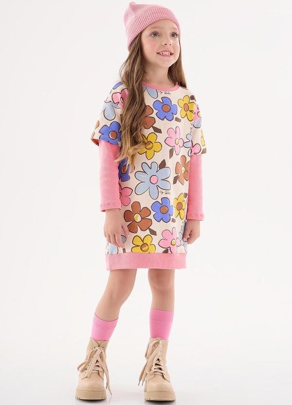 Imagem principal Vestido Manga Longa Infantil Rosa Bee Loop Bee Loop