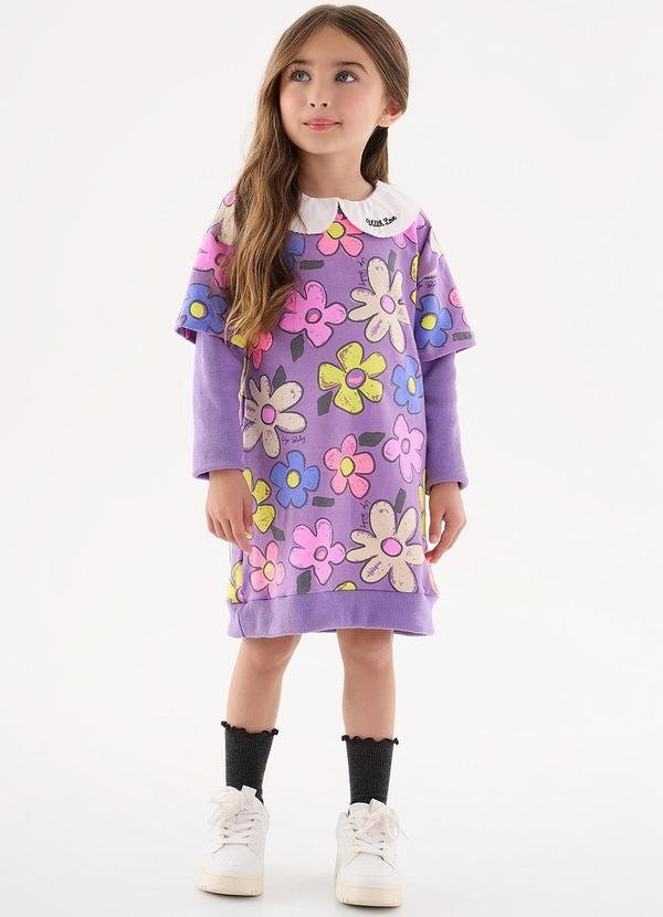 Imagem principal Vestido Manga Longa Infantil Roxo Up Baby Up Baby
