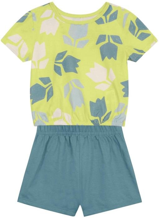 Imagem principal Conjunto Infantil Menina de Flores Verde Brandili Brandili